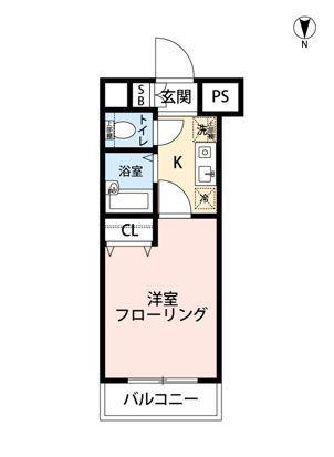 メインステージ三軒茶屋(1K/6階)の間取り写真
