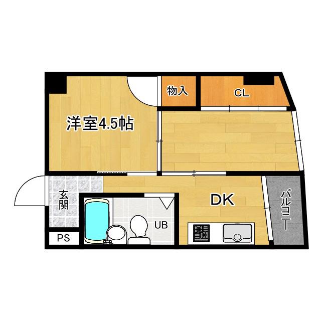 マンションピアファイブ(2DK/7階)の間取り写真