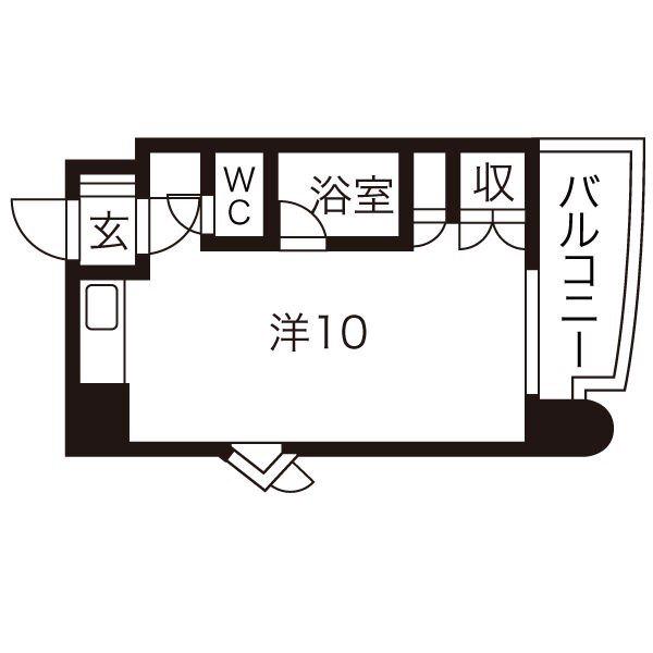 ローヤルハイツ8.8(1DK/2階)の間取り写真