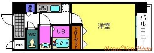 アスティオン三国ヶ丘(1K/7階)の間取り写真