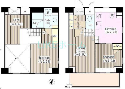 LO・HOUSE STYLE(2LDK/5階)の間取り写真