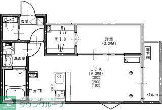 KEIAI RESIDENCE 大和田VI(1LDK/2階)の間取り写真