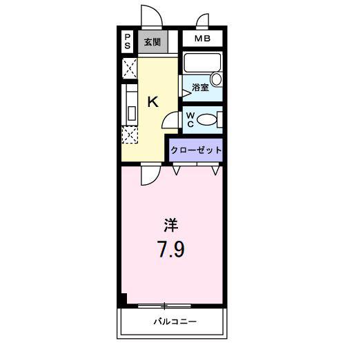 ONE R 22629(1K/1階)の間取り写真