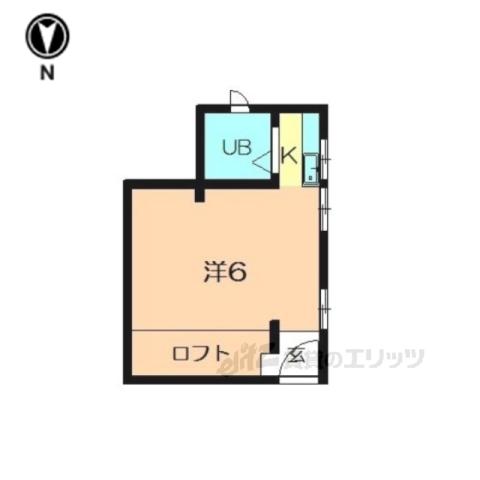 みるく学園前(ワンルーム/3階)の間取り写真