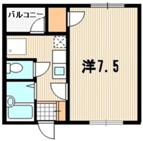 トリドール野原(1K/1階)の間取り写真