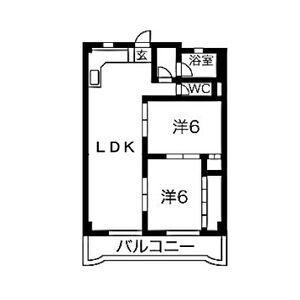スイトマジョラム(2LDK/4階)の間取り写真