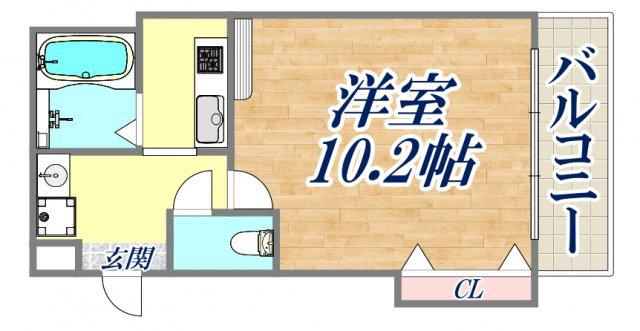 レグルス桜夙川(1K/1階)の間取り写真