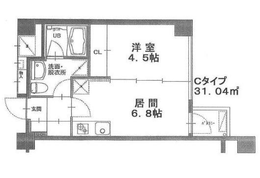 MS上杉5丁目(1DK/2階)の間取り写真