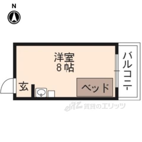 紫竹中嶋ビル(ワンルーム/2階)の間取り写真