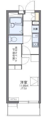 レオパレスディアコートF(1K/2階)の間取り写真