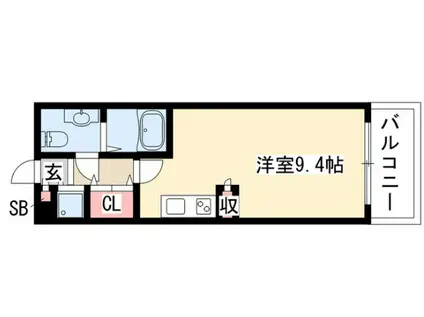 グラン・アベニュー西大須(ワンルーム/11階)の間取り写真