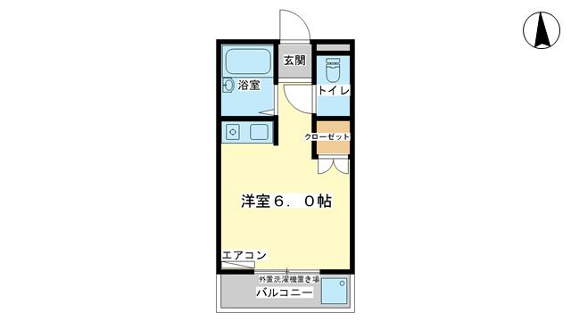 エクセルハイツ(ワンルーム/1階)の間取り写真