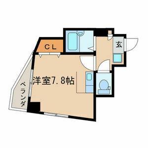 イシダハイム(ワンルーム/4階)の間取り写真