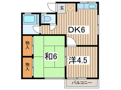 福寿荘(2DK/1階)の間取り写真