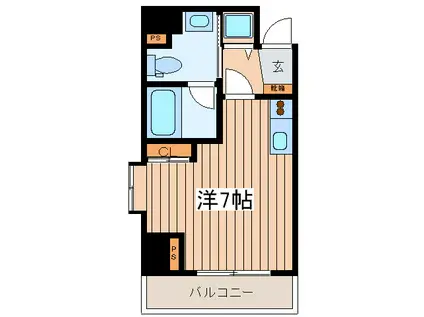 CONDE相模原(ワンルーム/2階)の間取り写真