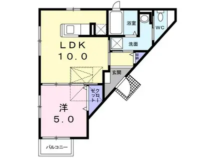 エテルノ阪急伊丹PLUS(1LDK/2階)の間取り写真