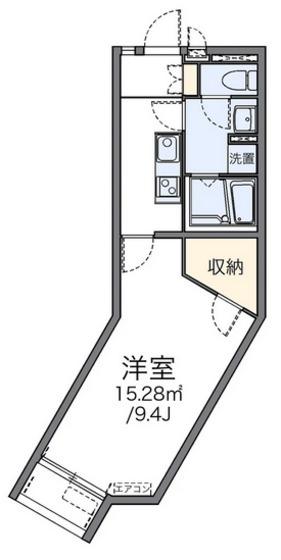 レオネクスト太田川(1K/1階)の間取り写真