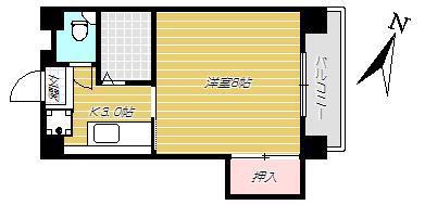 居川ビル(1K/1階)の間取り写真