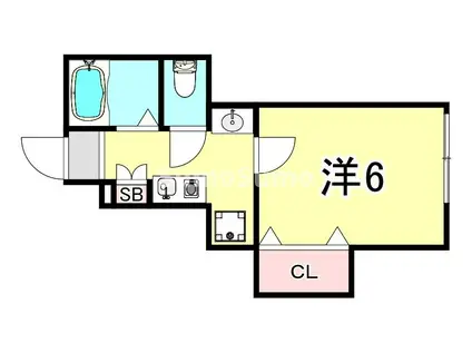 秋桜ハイツ(1K/1階)の間取り写真