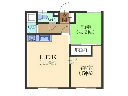 コアパレス(2LDK/1階)の間取り写真