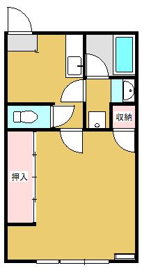 ジュウェル盛南大橋(1DK/5階)の間取り写真