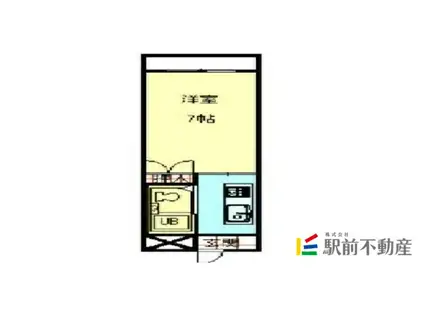 アクアテラス嬉野(1K/6階)の間取り写真