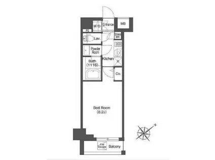 AIFLAT中目黒(1K/1階)の間取り写真