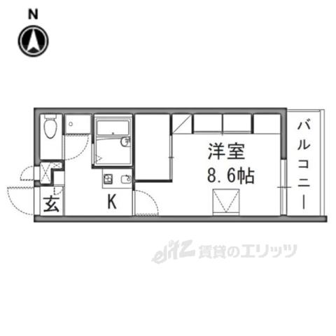 レオパレスFOND VILLAGE(1K/2階)の間取り写真