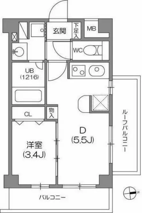 ガーラプレイス八幡山壱番館 3階階 間取り