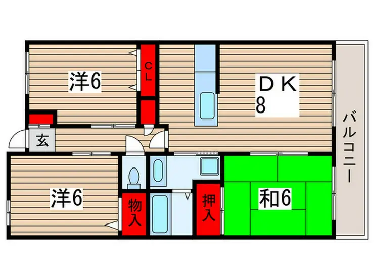 ハイム高長 1階階 間取り
