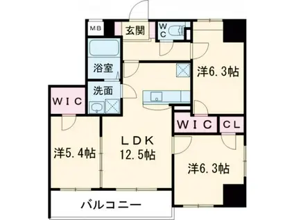 F・STAGE折尾(3LDK/7階)の間取り写真