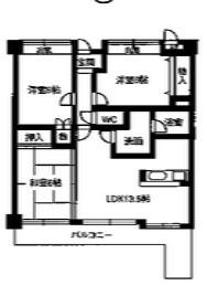 レジデンス マサノ-3(3LDK/2階)の間取り写真