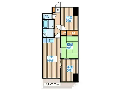 東山グランドハイツ(3LDK/7階)の間取り写真