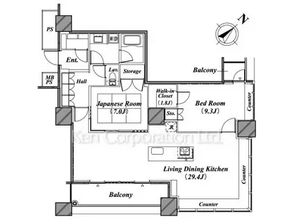 THE TOKYO TOWERS(2LDK/23階)の間取り写真