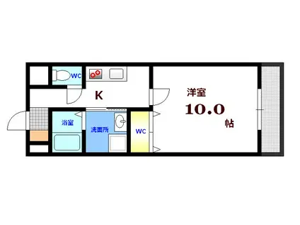 ロイヤルガーデン(1K/4階)の間取り写真