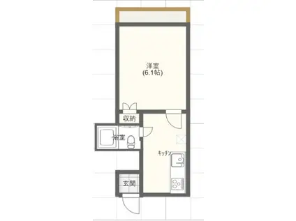 飛田給ハイム(1K/2階)の間取り写真