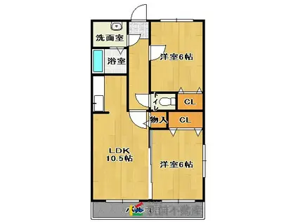 コンフォルト神埼(2LDK/1階)の間取り写真