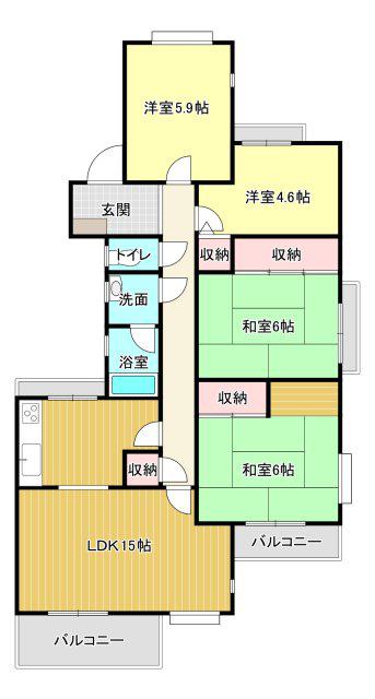 佐鳴湖パークタウン3号棟(4LDK/3階)の間取り写真