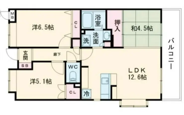 アルカサール東戸塚 1階階 間取り