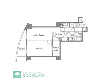 オーパスホームズ白山(1LDK/4階)の間取り写真