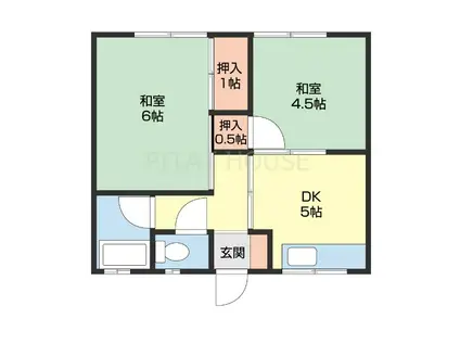 メゾン山光(2DK/2階)の間取り写真
