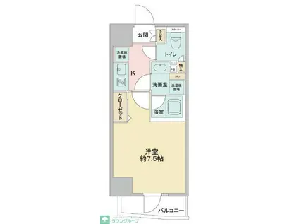 CAVANA浅草(1K/5階)の間取り写真