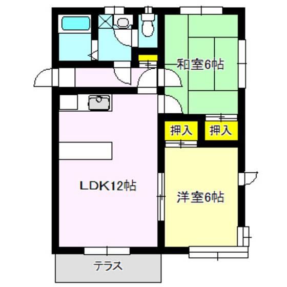 メゾン・マリカ(2LDK/1階)の間取り写真