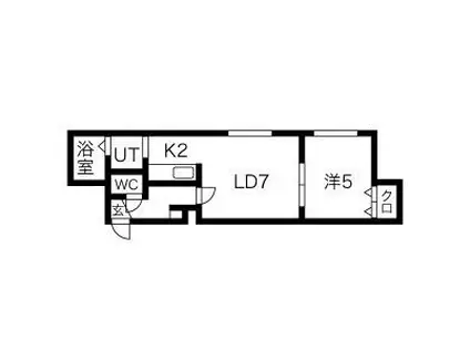 ドレエール(1LDK/1階)の間取り写真