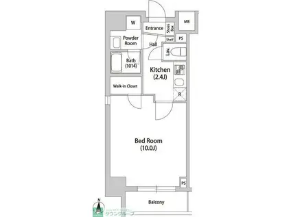 モンレーヴ森下(1K/2階)の間取り写真
