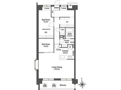 コンフォリア高島平(2LDK/4階)の間取り写真