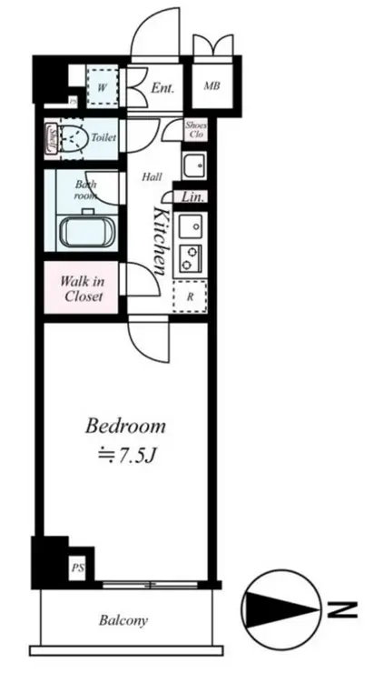 ルーブル板橋区役所前 5階階 間取り