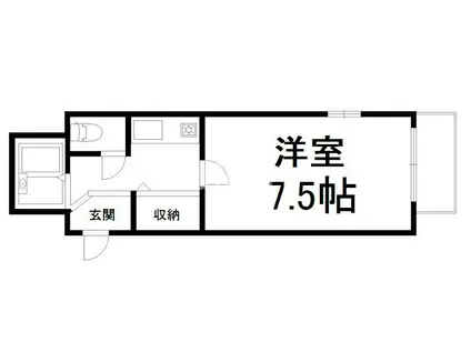 ドーリア西院(1K/4階)の間取り写真