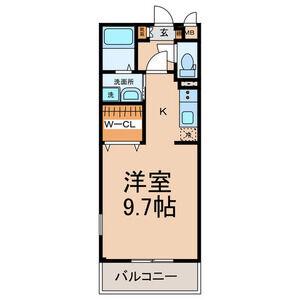 シェソワ蔦元(1K/1階)の間取り写真
