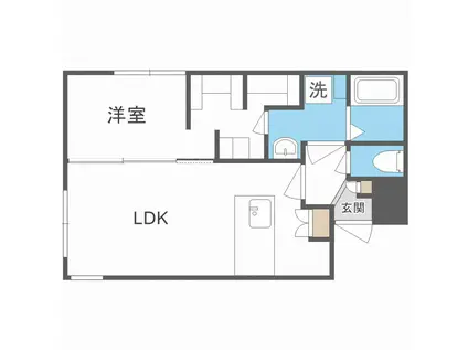 I-III URASANDO(1LDK/3階)の間取り写真